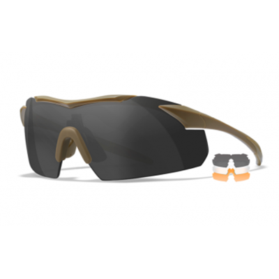 Баллистические очки Wiley X Vapor (frame: matte tan, lens: clear/grey/rust)