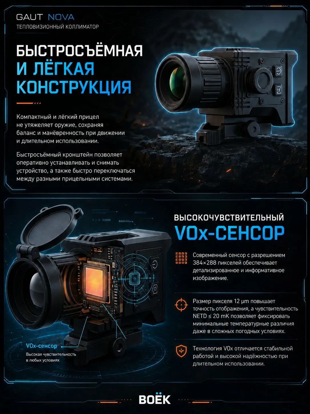 GAUT Nova TD 325 — быстросъёмная и лёгкая конструкция